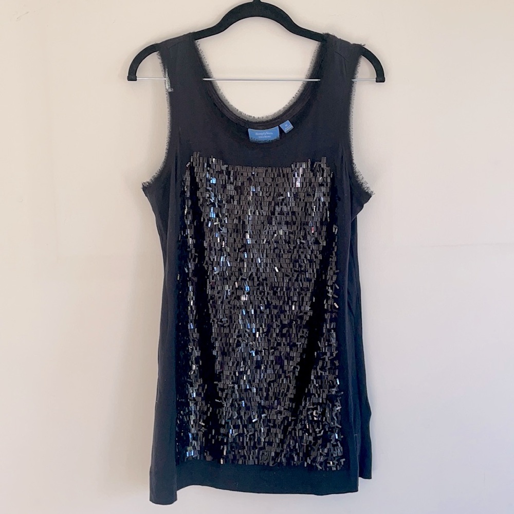 Vera Wang sequin tank top